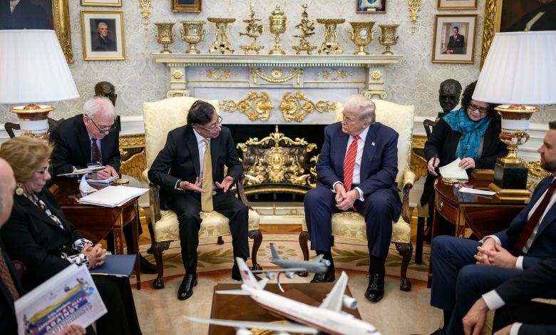 Trump recibe a Petro en la Casa Blanca tras acusarlo de fomentar el narcotráfico